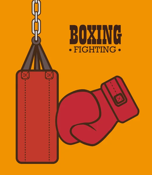 Boxing gloves punch isolated — Stock Vector