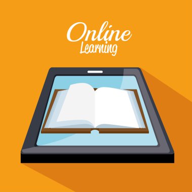 çizgi film öğrenmek online e-kitap izole tasarım