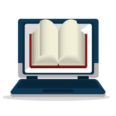 çizgi film öğrenmek online e-kitap izole tasarım