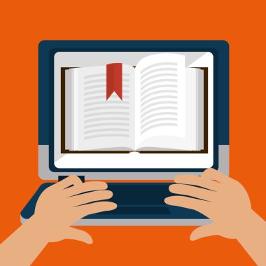 çizgi film öğrenmek online e-kitap izole tasarım