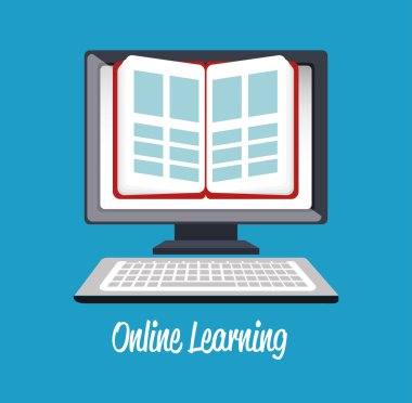 çizgi film öğrenmek online e-kitap izole tasarım