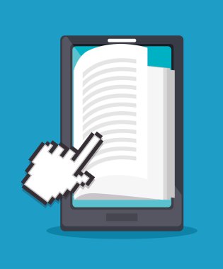 çizgi film öğrenmek online e-kitap izole tasarım