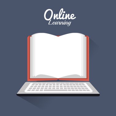 çizgi film öğrenmek online e-kitap izole tasarım