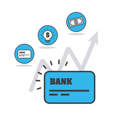 Ticaret ve Finans düz simgeler