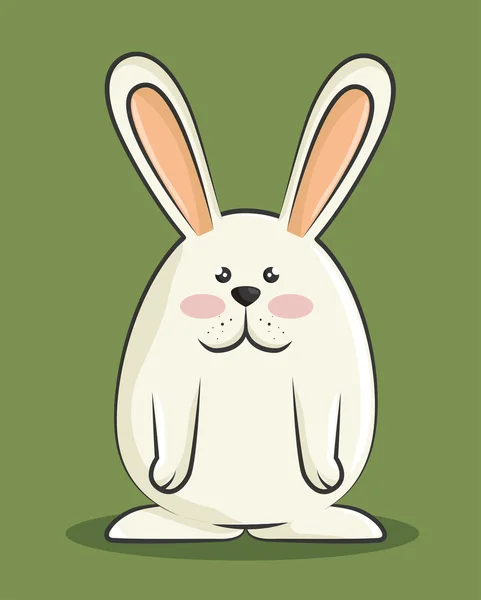 Cartoon icon rabbit design isolated — Stock Vector