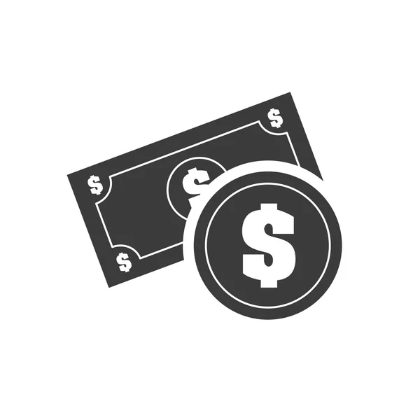 Dinero facturas con icono de finace — Vector de stock