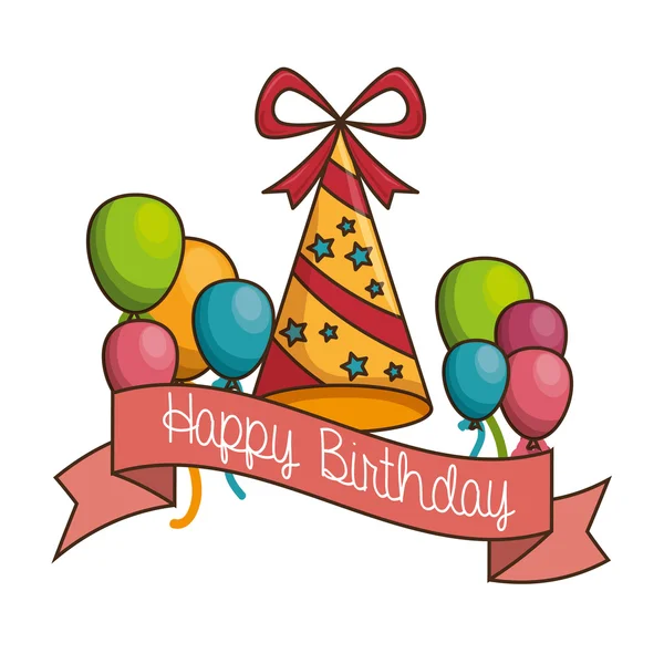 Happy birthday design isolated — Stock Vector