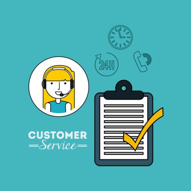 müşteri hizmet düz simgeler