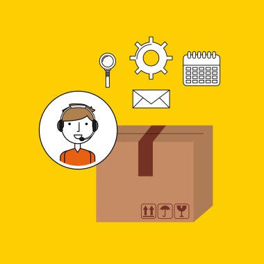 müşteri hizmet düz simgeler