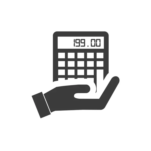 Lidské ruce dát finance ikonu — Stockový vektor