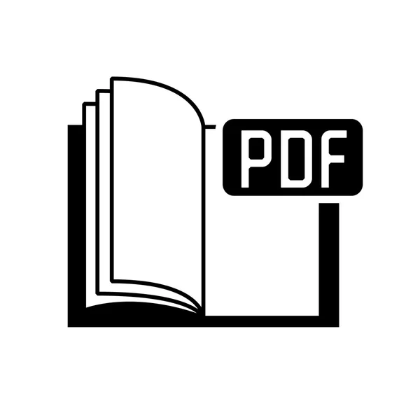 Pdf formaat boekpictogram — Stockvector