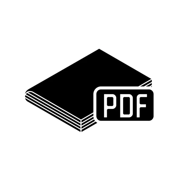 Pdf formaat boekpictogram — Stockvector