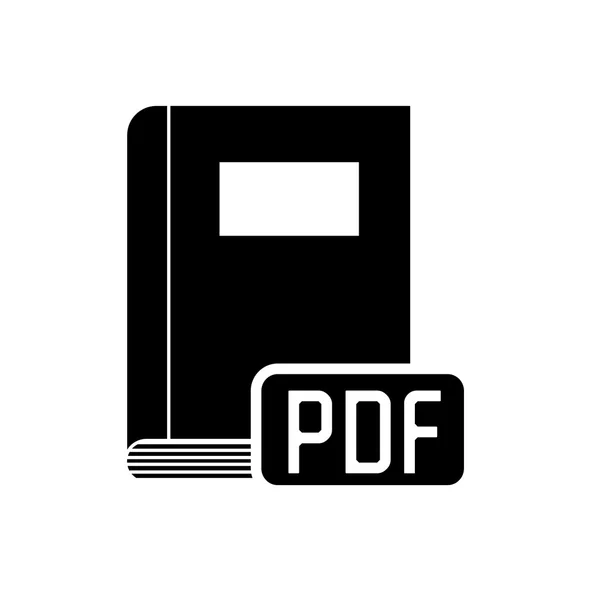 Książki pdf format ikony — Wektor stockowy