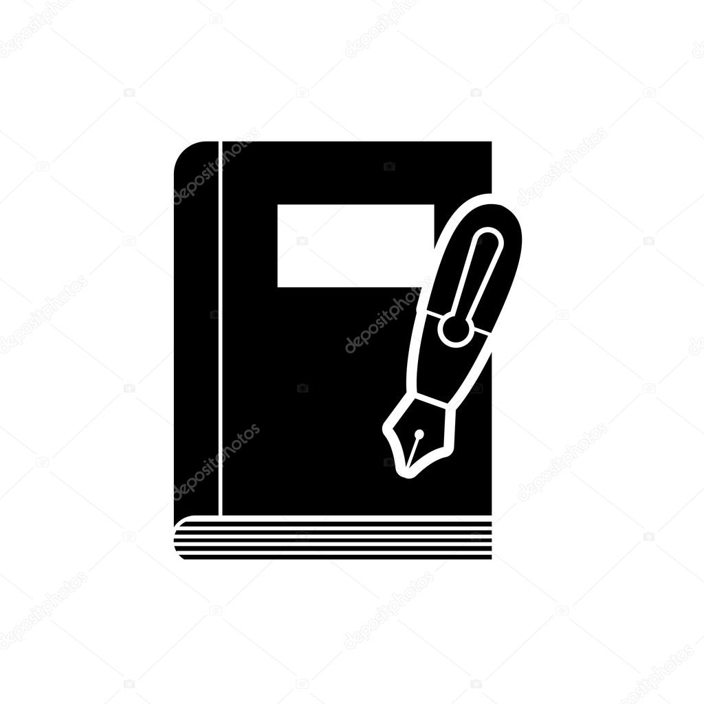 book with pen icon