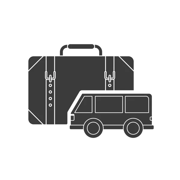 Switcase med camping ikon — Stock vektor