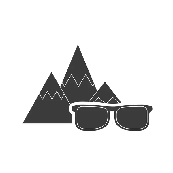 Góra z camping ikona — Wektor stockowy