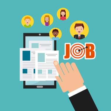 iş fırsatı online düz simgeler