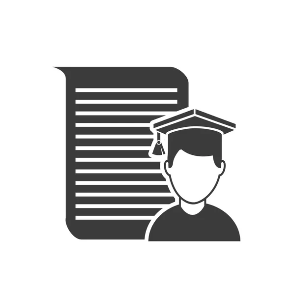 Eğitim simgesiyle mezun avatar — Stok Vektör