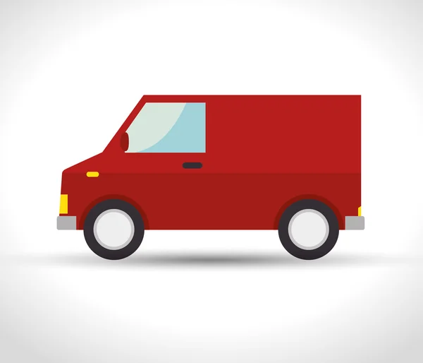 Entrega camión transporte diseño aislado — Vector de stock