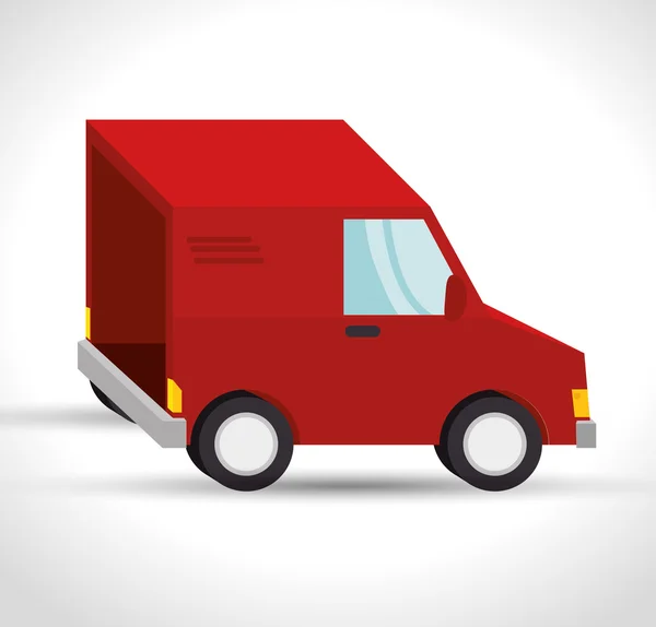 Entrega camión transporte diseño aislado — Vector de stock