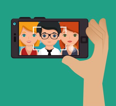 karakter selfie smartphone tasarım