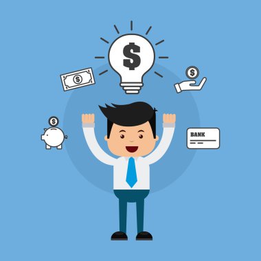 Ticaret ve Finans düz simgeler
