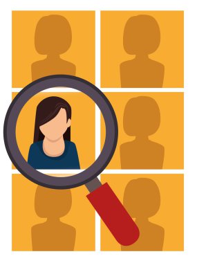 insan kaynakları kadın arama tasarım izole