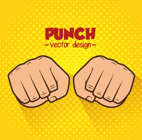 Boxeo campeonato punch aislado — Vector de stock