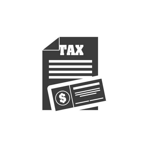 Documento fiscal com ícone de finanças —  Vetores de Stock