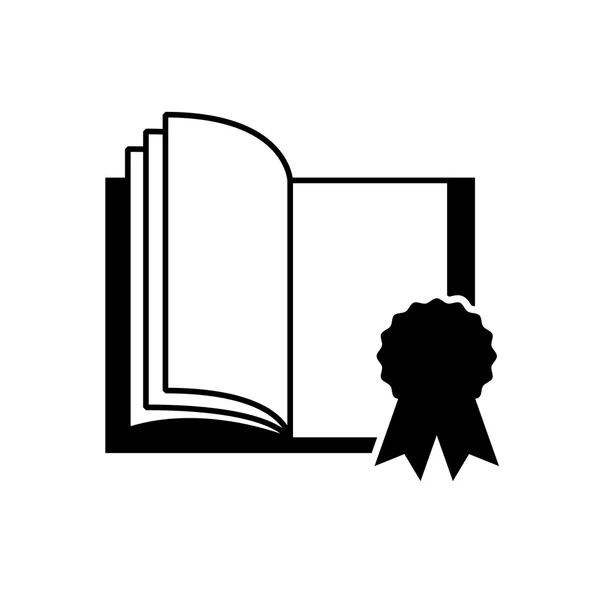 Učebnice s ikonou medaile — Stockový vektor