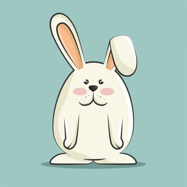 Tecknad ikon kanin design isolerade — Stock vektor
