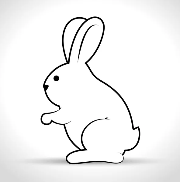 Icono de dibujos animados conejo diseño aislado — Archivo Imágenes Vectoriales