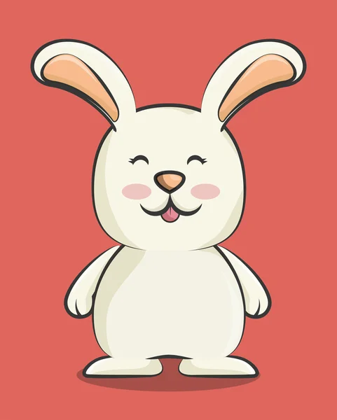 Icono de dibujos animados conejo diseño aislado — Vector de stock