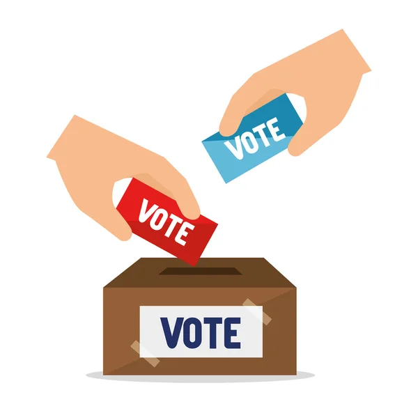 Desene animate alegeri vot design — Vector de stoc