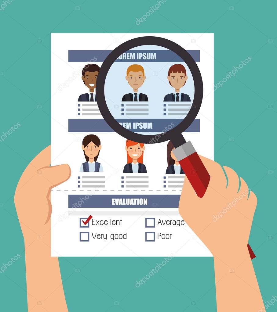 search human resources recruit design isolated