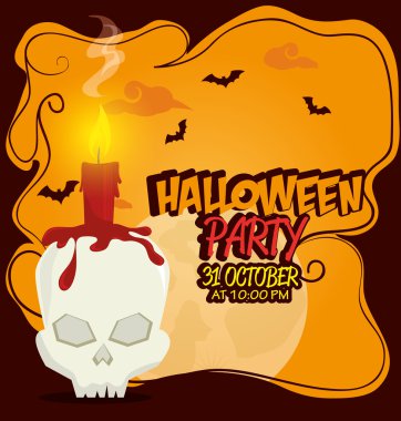 izole poster Cadılar Bayramı partisi