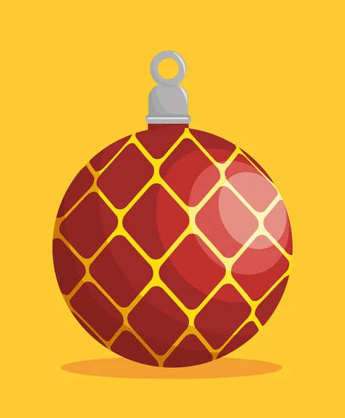Ball frohe Weihnachten Design isoliert — Stockvektor