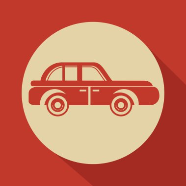 simgesi araba retro tasarım