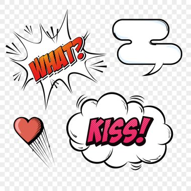 karikatür komik metin pop sanat patlama