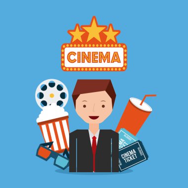 sinema eğlence düz Icons set