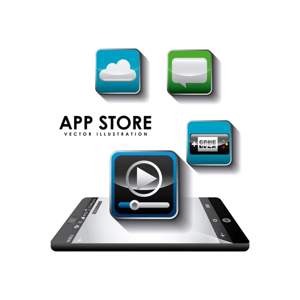 App store set icone — Vettoriale Stock