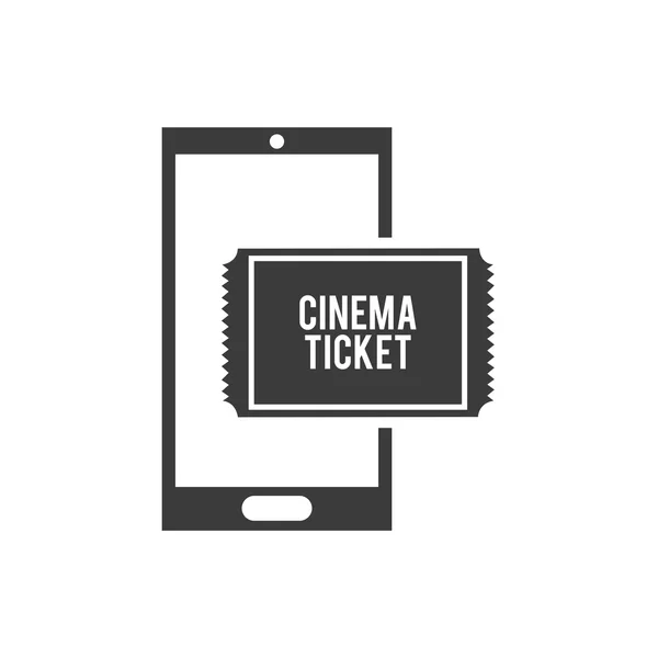 Icono de la tecnología en línea cine — Vector de stock