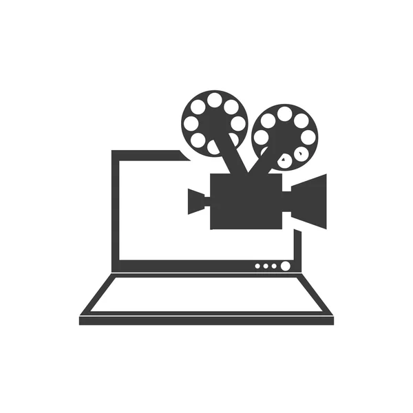 Cinema online-technologie-pictogram — Stockvector