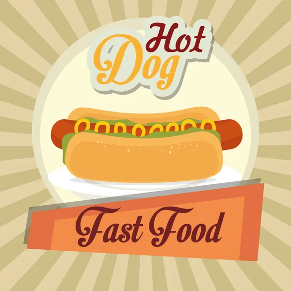 Cartoon-Design für Fast Food — Stockvektor