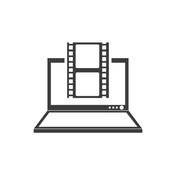 Film online teknik ikonen — Stock vektor