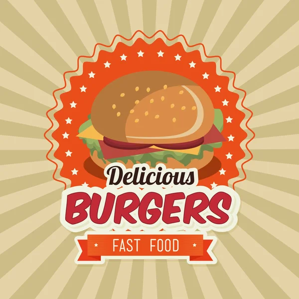 Disegno cartone animato fast food design — Vettoriale Stock