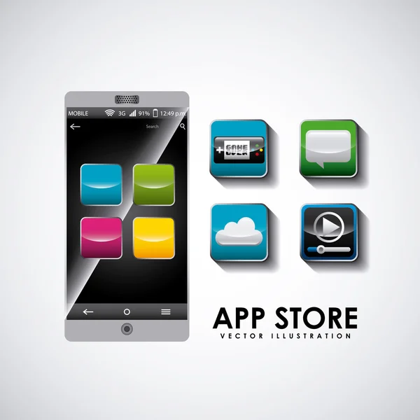 App store set icons — Stock Vector