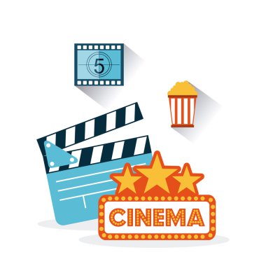 sinema eğlence düz Icons set