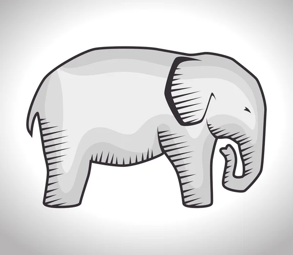 孤立的图标大象设计 — 图库矢量图片