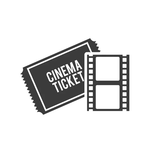 Grabación de cinta con icono cinematográfico — Vector de stock